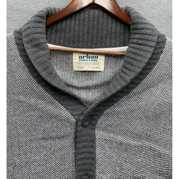 Urban Pipeline Mens Cardigan Authentic American Tradition Gray Grandpacore XXL - Picture 9 of 15